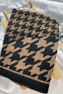 Čierno-hnedý dámsky šál