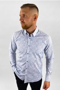 Modro-biela elegantná košeľa
