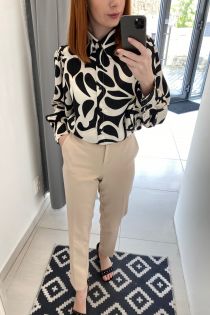 Čierno-biela blúzka Aria