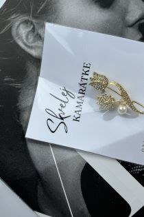 Dámska zlatá brošňa tulipán