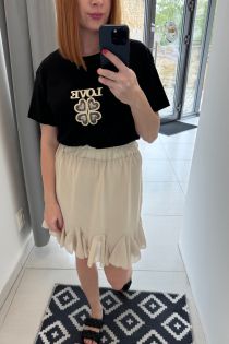 Béžová krátka sukňa