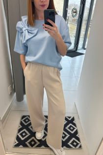 Béžové teplákové nohavice