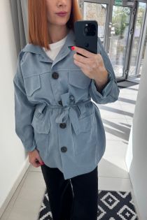 Modrá prechodná bunda