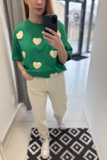 Zelené tričko SRDCE