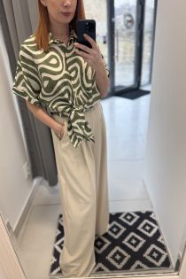 Zelená vzorovaná košeľa