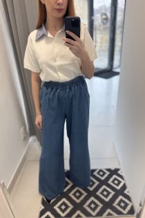 Široké rifľové nohavice