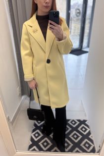 Dámsky žltý kabát