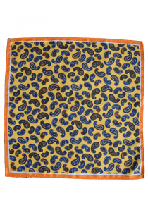 Žltá vzorovaná vreckovka do saka