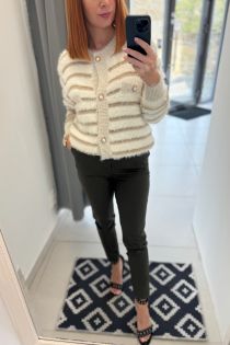 Dámske zelené elegantné nohavice