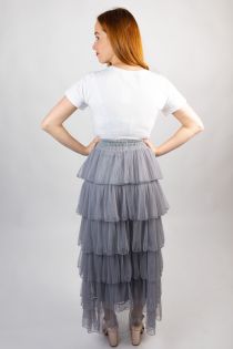 Šedá tylová sukňa Alina