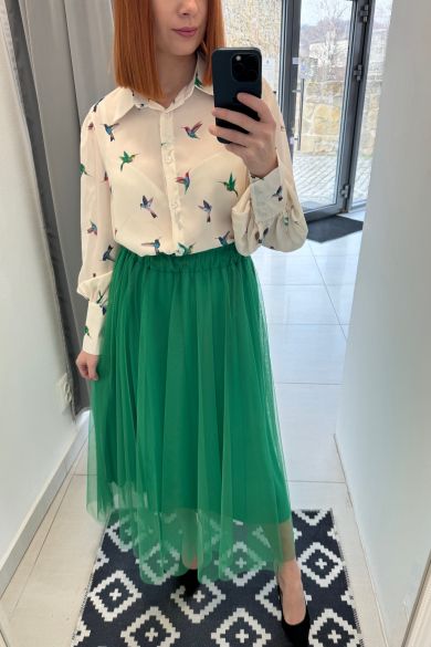 Zelená tylová sukňa Nathalie