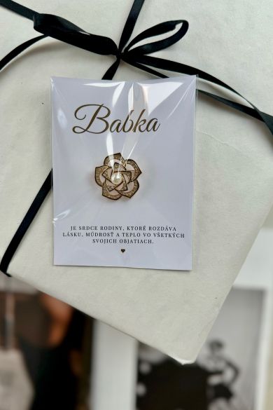 Dámska brošňa kvet-BABKA