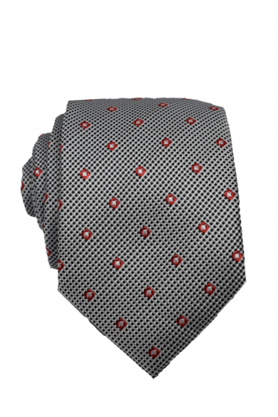 Sivá kravata s bodkami