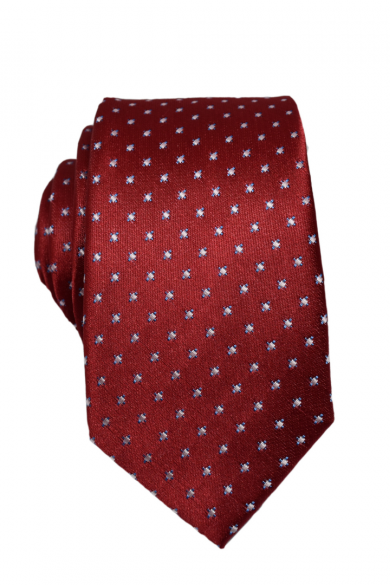 Červená bodkovaná kravata