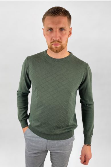 Pánsky elegantný zelený  sveter