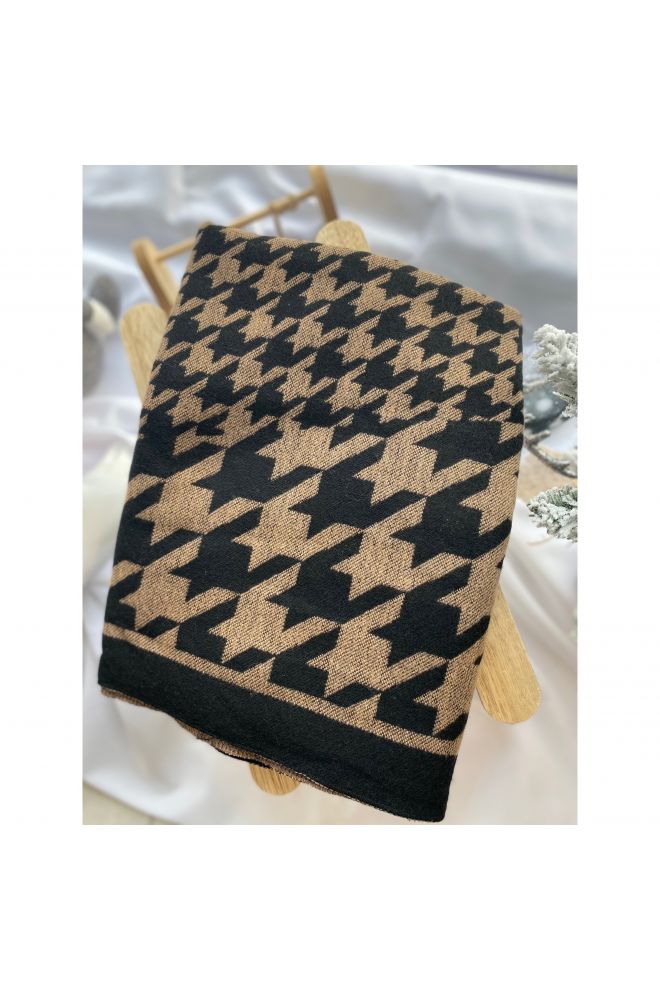 Čierno-hnedý dámsky šál
