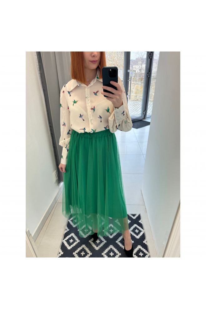 Zelená tylová sukňa Nathalie