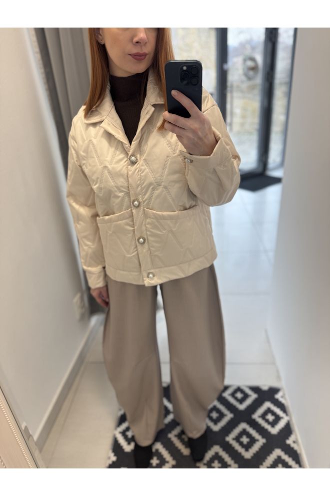 Béžové balónové nohavice