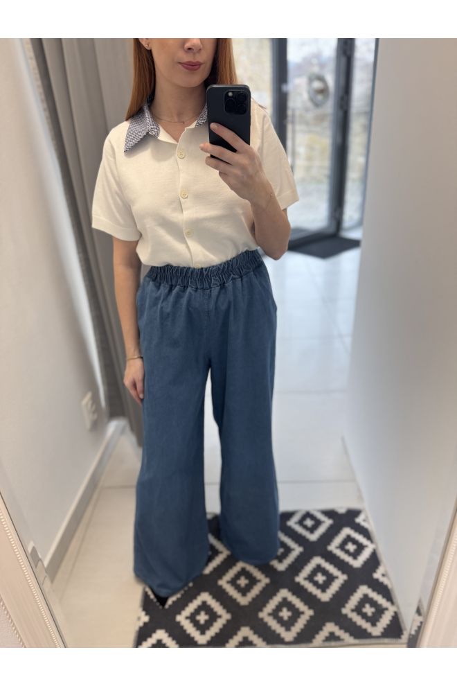 Široké rifľové nohavice