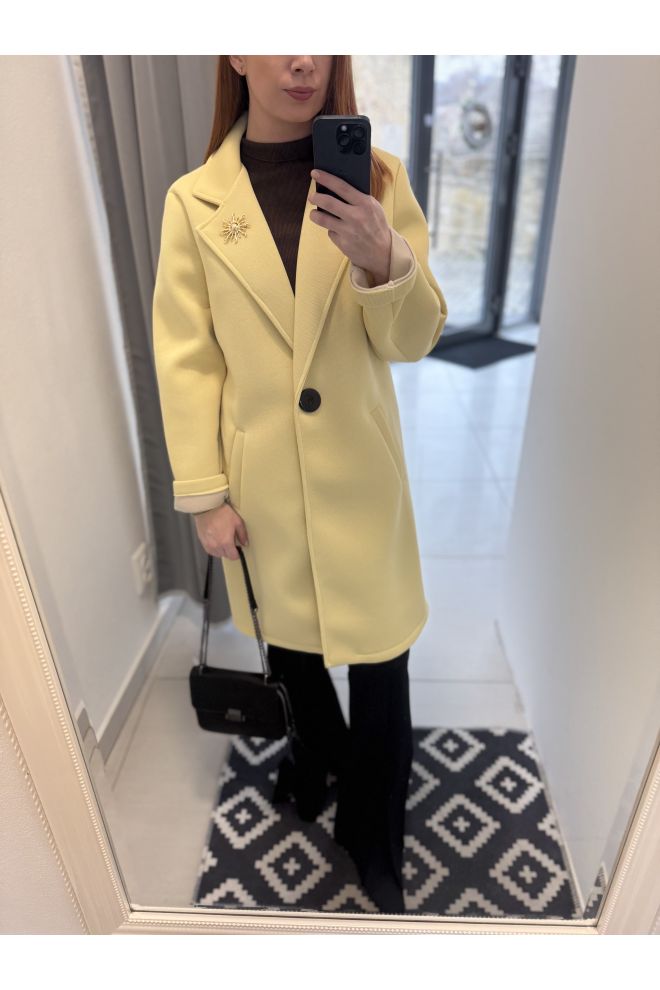 Dámsky žltý kabát