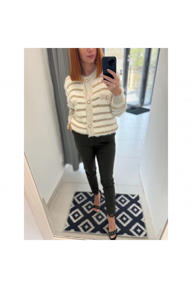 Dámske zelené elegantné nohavice